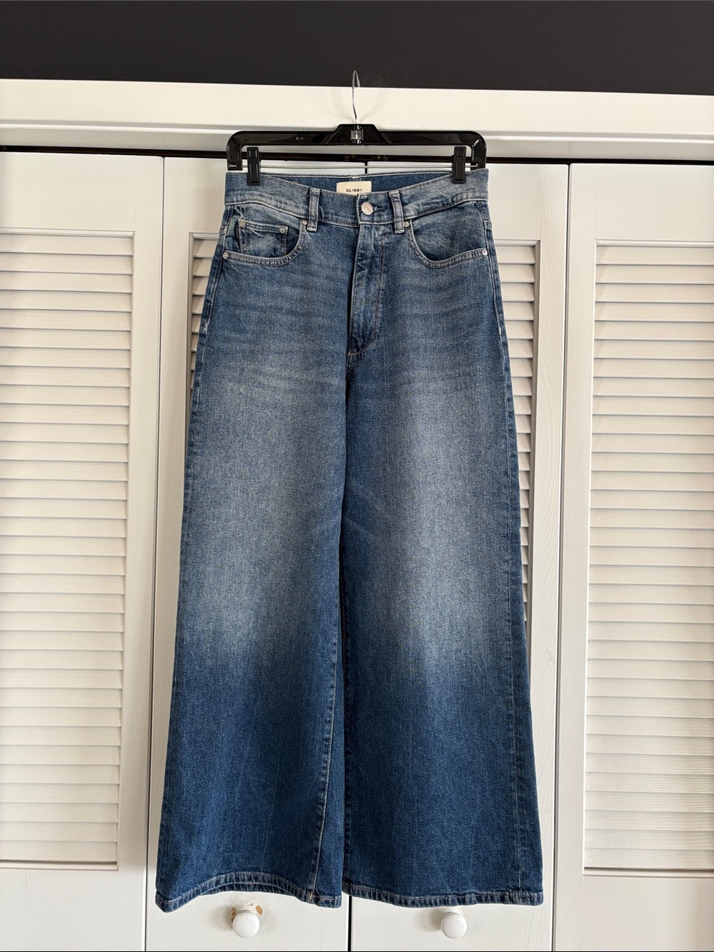 DL1961 Hepburn Wide Leg 27” Jeans Women’s High Rise Blue Denim Ankle Size 27 - Picture 2 of 11